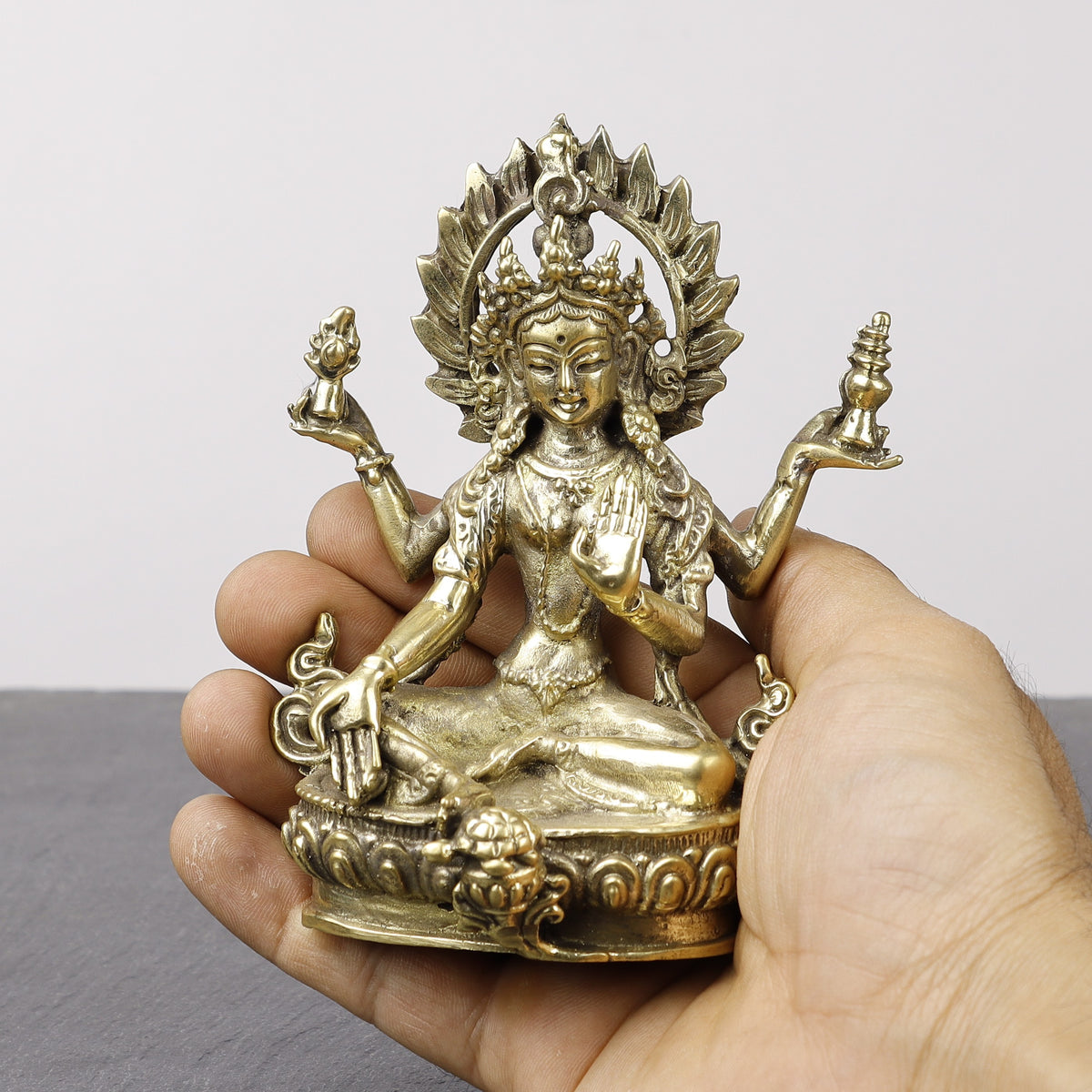 Laxmi Brass Statue, Goddess of Wealth and Prosperity