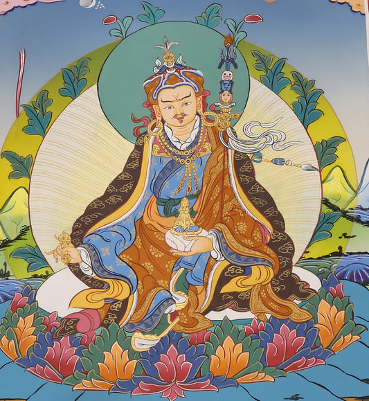 Guru Rinpoche Thangka, Lotus Born Protector Of The Dharma