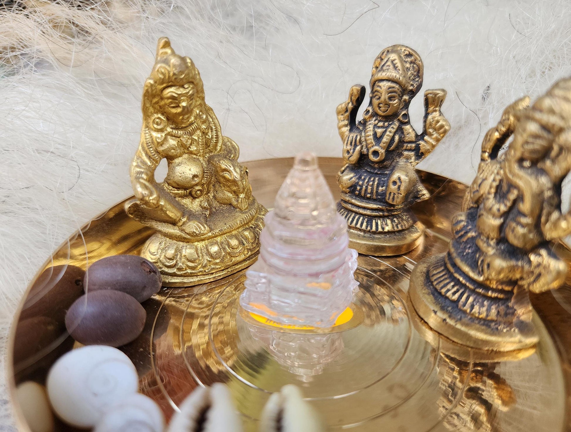 Wealth And Prosperity Pooja Set – Ganesh, Laxmi, Kuber, Shree Yantra, Lotus Seed, Conch Shell