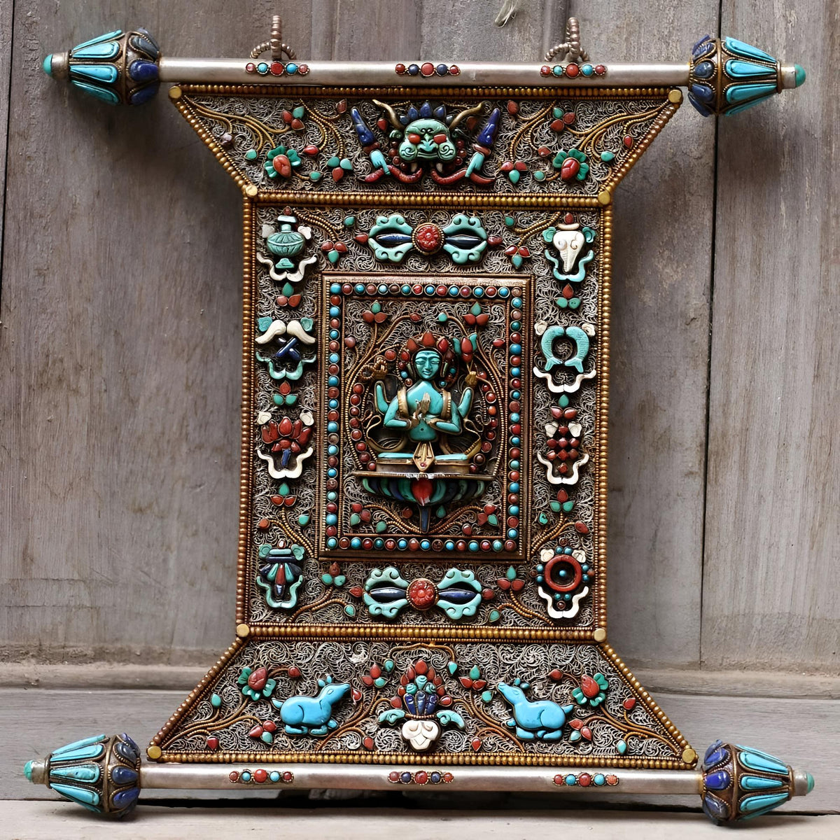 Chenrezig Bodhisattva Buddhist Wooden Wall Decor