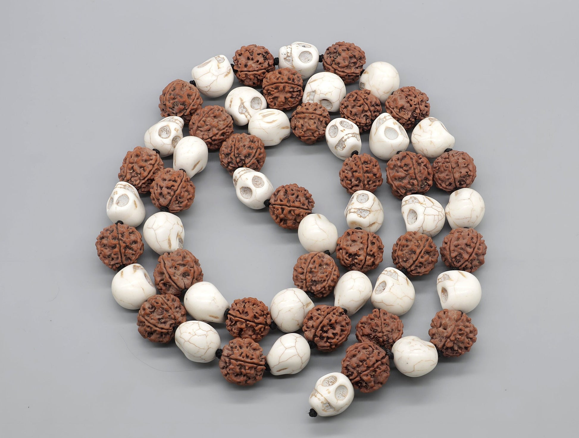 Om Kali Japa Mala, 54+1 Rosary Beads Necklace