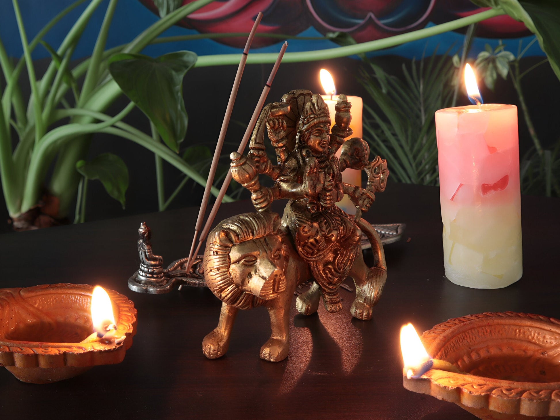 Goddess Ma Durga Brass Statue