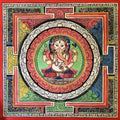 Newari Buddhist Thangka of Ganesh Mandala