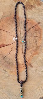 Two Precious 7 to 8 mm Bodhi Prayer Beads And Dzi Beads For Tingting