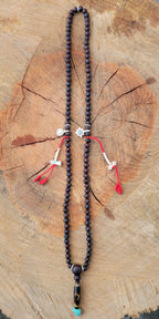 Two Precious 7 to 8 mm Bodhi Prayer Beads And Dzi Beads For Tingting