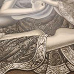 Vairochana Buddha Thangka,  Master Quality, Buddhist Traditional Painting, Newari Style        , The cosmic Buddha, symbolizing the illumination of reality