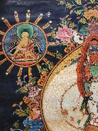 Sahasrabhuja Avalokitesvara Thangka,  Master Quality, Buddhist Traditional Painting, Tibetan Style,  Real Gold,  Oiled Thangka,  Old Stock