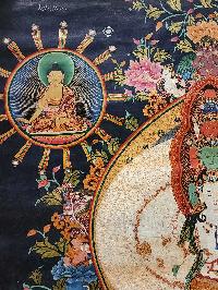 Sahasrabhuja Avalokitesvara Thangka,  Master Quality, Buddhist Traditional Painting, Tibetan Style,  Real Gold,  Oiled Thangka,  Old Stock