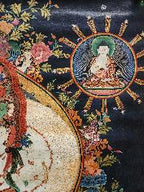 Sahasrabhuja Avalokitesvara Thangka,  Master Quality, Buddhist Traditional Painting, Tibetan Style,  Real Gold,  Oiled Thangka,  Old Stock