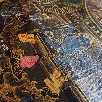 Wheel of Life Thangka, Buddhist Traditional Painting, Tibetan Style,  Real Gold,  Oiled Thangka,  Old Stock,  Rare Find