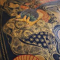 Five Jambhala Thangka, Buddhist Traditional Painting, Tibetan Style,  Oiled Thangka,  Old Stock        , Five Wealth Deities, Bringing Prosperity, Fortune, and Generosity