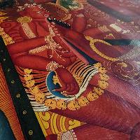 Chakrasamvara  Newari Thangka, Buddhist Traditional Painting, Tibetan Style,  Oiled Thangka,  Old Stock        , Lord of the Circle, Tantric Deity of Enlightenment and Union of Wisdom and Compassion