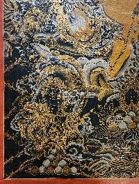 Five Jambhala Thangka,  Good Quality, Buddhist Traditional Painting, Tibetan Style,  Oiled Thangka,  Old Stock        , Five Wealth Deities, Bringing Prosperity, Fortune, and Generosity