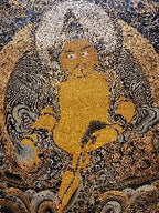 Five Jambhala Thangka,  Good Quality, Buddhist Traditional Painting, Tibetan Style,  Oiled Thangka,  Old Stock        , Five Wealth Deities, Bringing Prosperity, Fortune, and Generosity