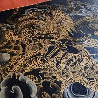 Five Jambhala Thangka,  Good Quality, Buddhist Traditional Painting, Tibetan Style,  Oiled Thangka,  Old Stock        , Five Wealth Deities, Bringing Prosperity, Fortune, and Generosity