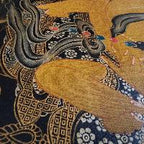 Jambhala: Namtose Thangka, Buddhist Traditional Painting, Tibetan Style,  Real Gold,  Oiled Thangka,  Old Stock        , God of Wealth and Prosperity