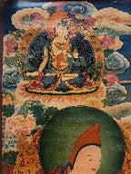 Atisha Dipankara Shrijnana Thangka, Buddhist Traditional Painting, Tibetan Style,  Real Gold,  Oiled Thangka,  Old Stock Atisa        , Renowned Scholar, Shaping Tibetan Buddhism with Compassion and Wisdom