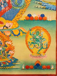 Vajravarahi - Dorje Phagmo, Buddhist Handmade Thangka Painting,  Real Gold,  Rare Find,  Old Stock        , Wisdom Dakini, representing tantric transformation and bliss