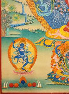 Vajravarahi - Dorje Phagmo, Buddhist Handmade Thangka Painting,  Real Gold,  Rare Find,  Old Stock        , Wisdom Dakini, representing tantric transformation and bliss