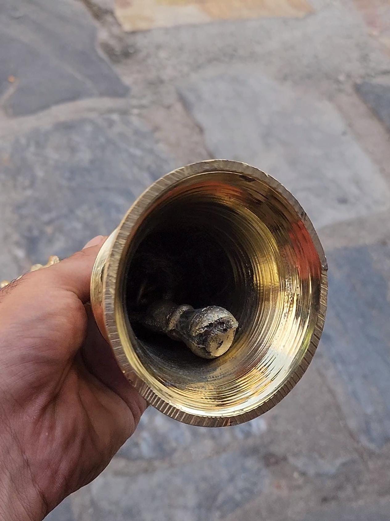 Hindu Ritual Bell Ghanti With Guardian Deity, For Inviting The Divine And Dispelling Negative Aura