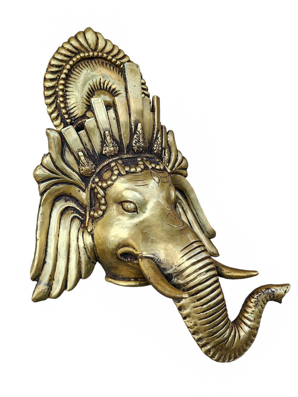 Ganesh Mask, Handmade Metal Mask , Remover of Obstacles, God of Wisdom and New Beginnings
