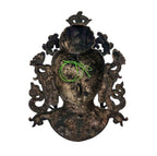 Green Tara, Handmade Ritual Metal Mask, Antique Finishing
