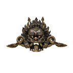 Cheppu, Handmade Ritual Metal Mask, Antique Finishing