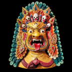 Large Bhairav Wooden Mask