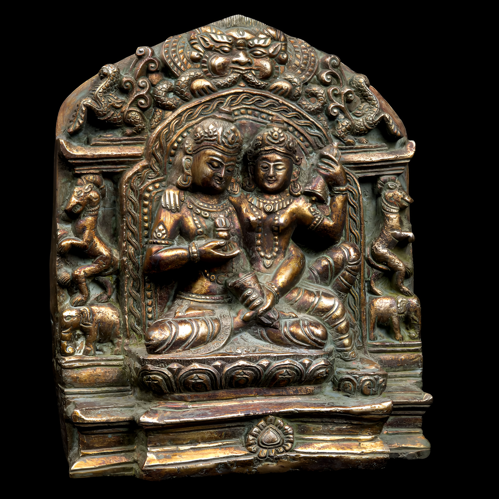 Vajrasattva Shakti, Buddhist Handmade Bronze Statue, Antique Finish