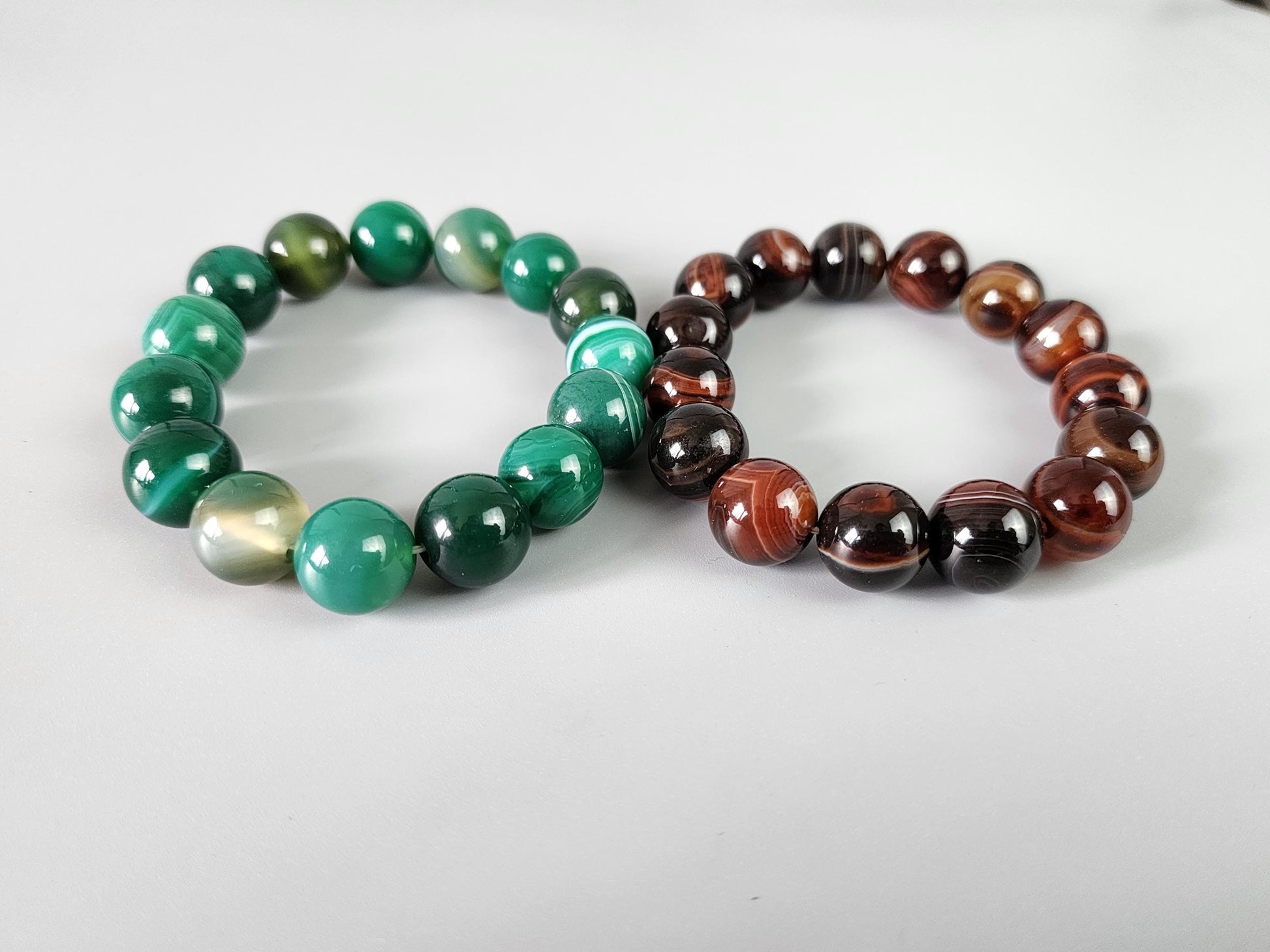 Women's Banded Agate Bracelet Set
