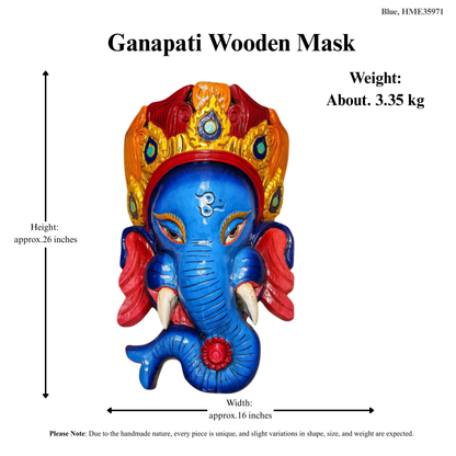 Lord Ganesh Wooden Mask