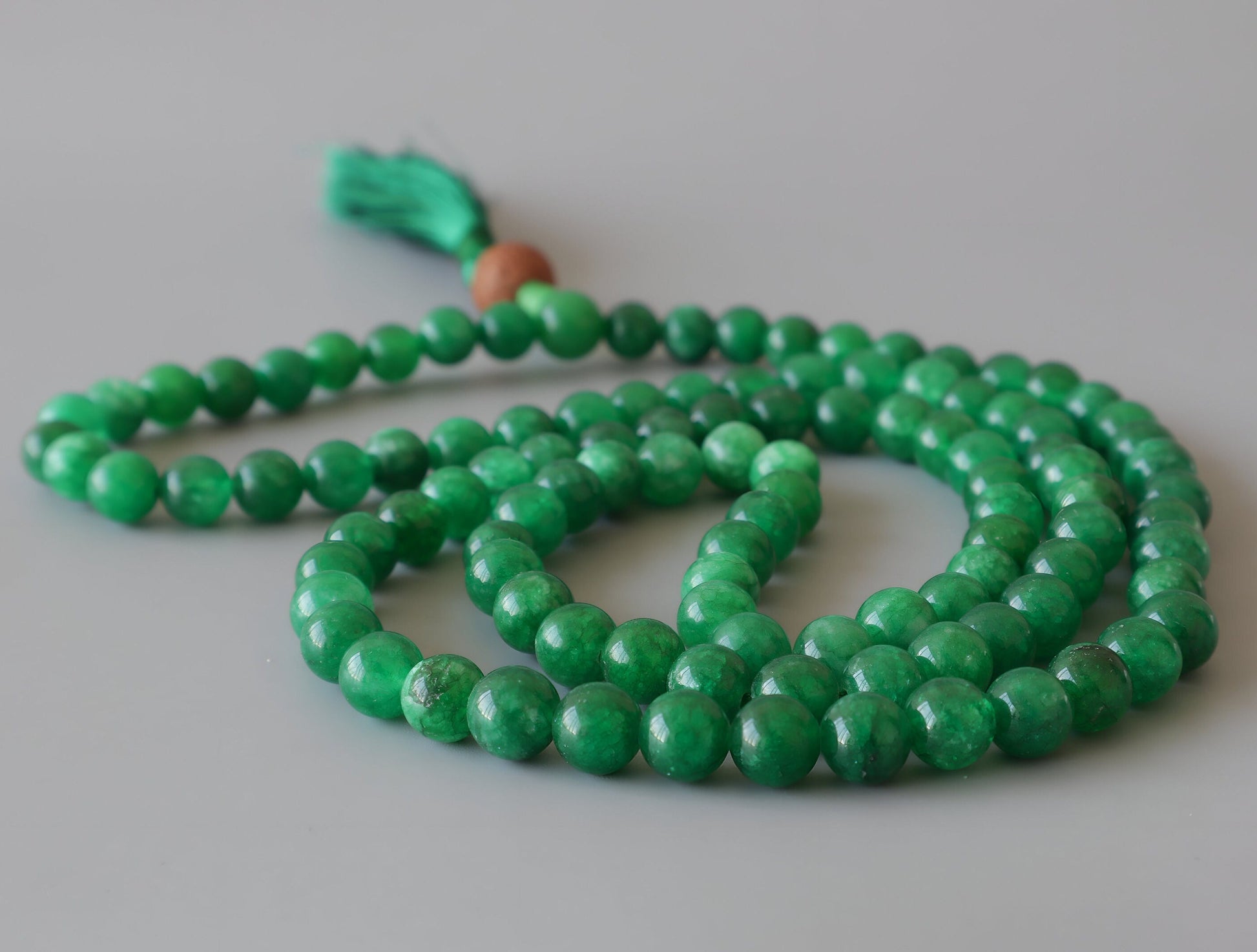 Green Tara, Jade & Bodhi Seed Necklace Free Bracelet