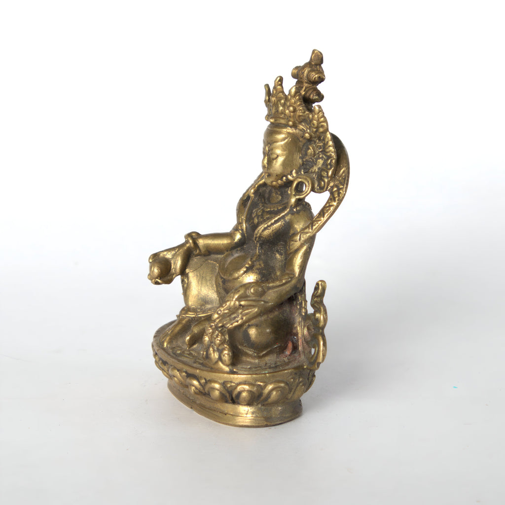 God Of Wealth - Brass Kuber Statue, Handcrafted Hindu God of Wealth And Prospersity, Antique Gift
