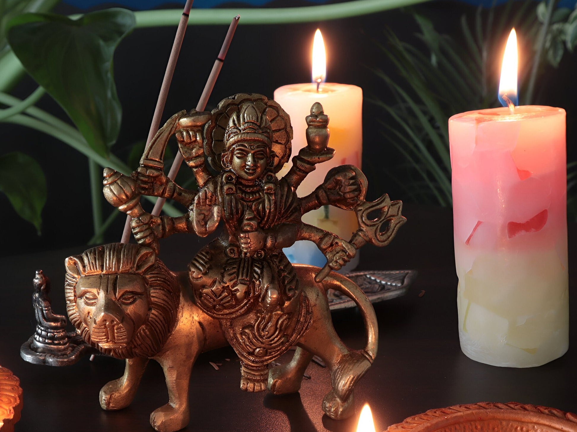 Goddess Ma Durga Brass Statue