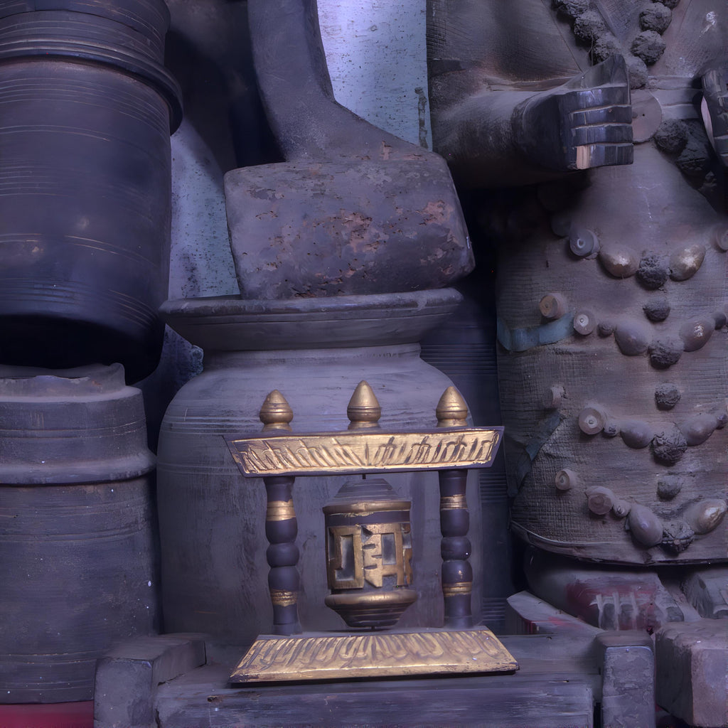 Small Prayer Mane Wheel Om Mane Padme Hum Buddha Sacred Mantra Wheel