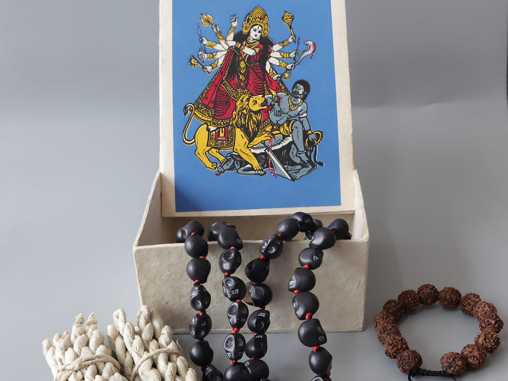 Sacred Black Kali Skull Necklace