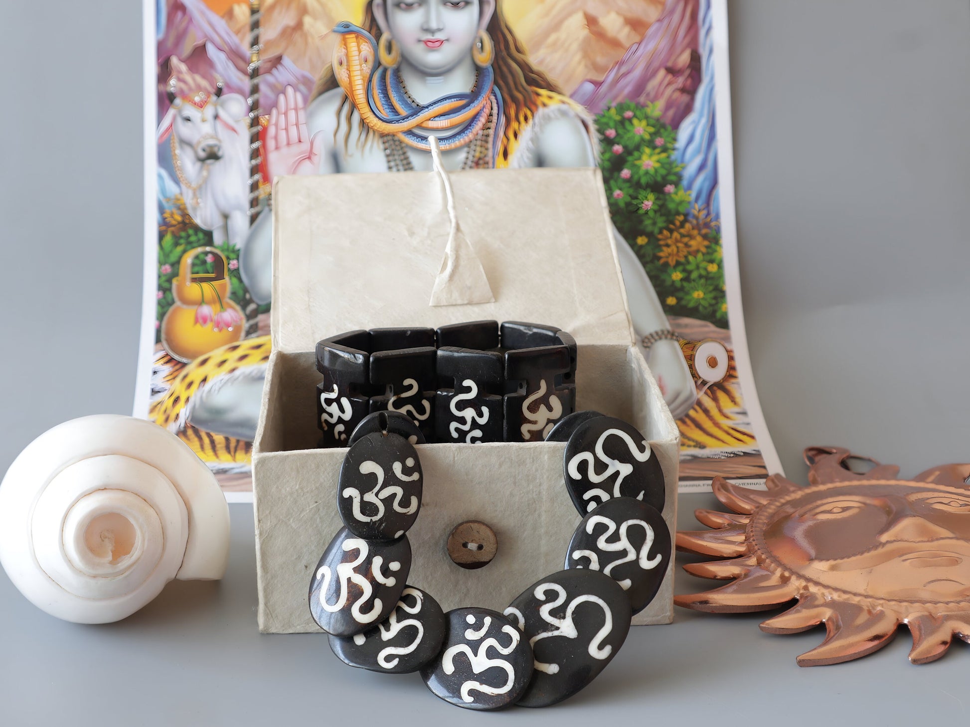 Tibetan Bone Necklace And Bracelet Set