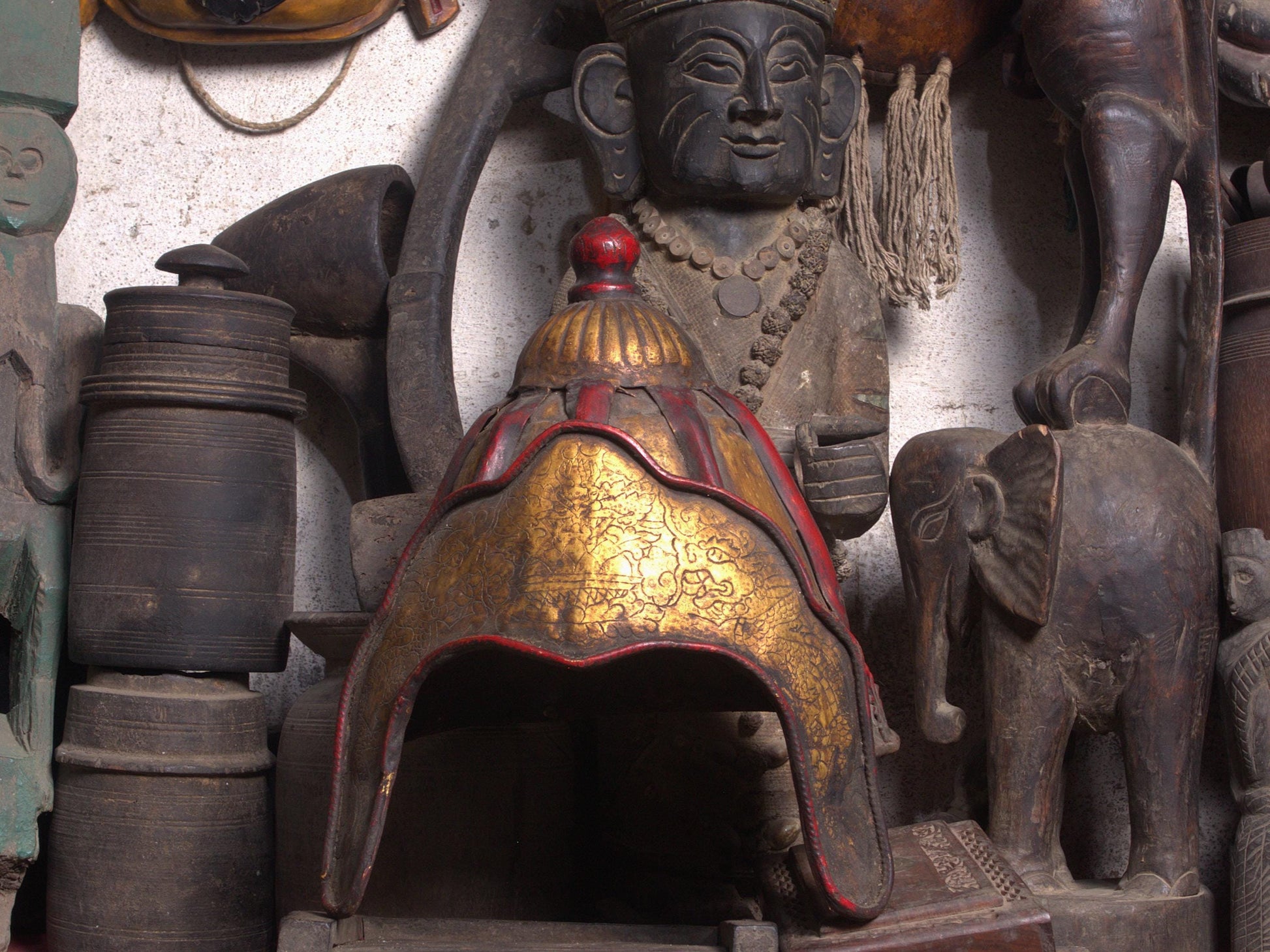 Rare Century Old Antique Buddhist Monk Cap: Sacred Artifact From A Remote Himalayan Monastery, Collector Museum Grade Buddha Artifact