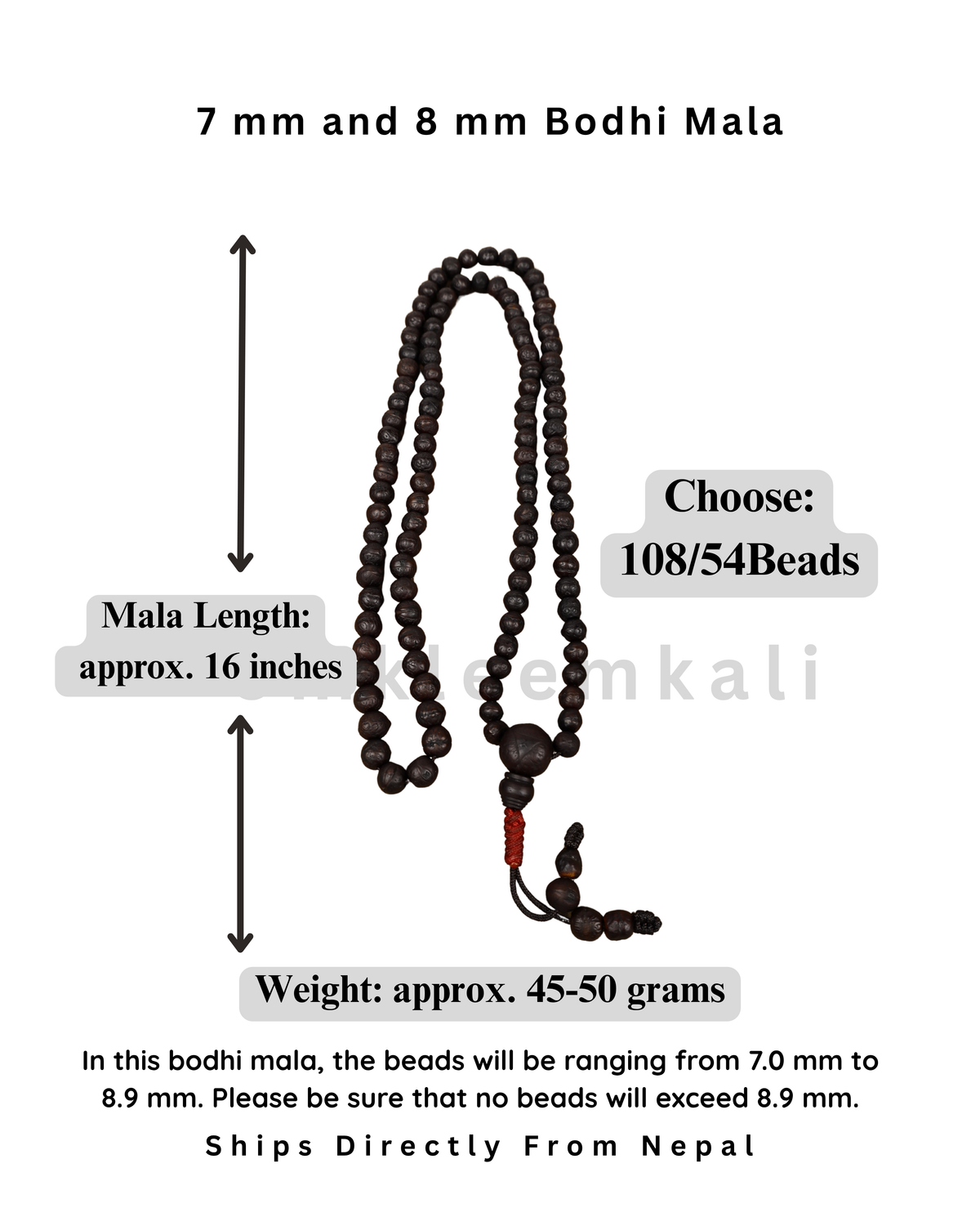 7 mm To 8 mm Bodhi Chitta Mala, Make Your Own Sacred Piece