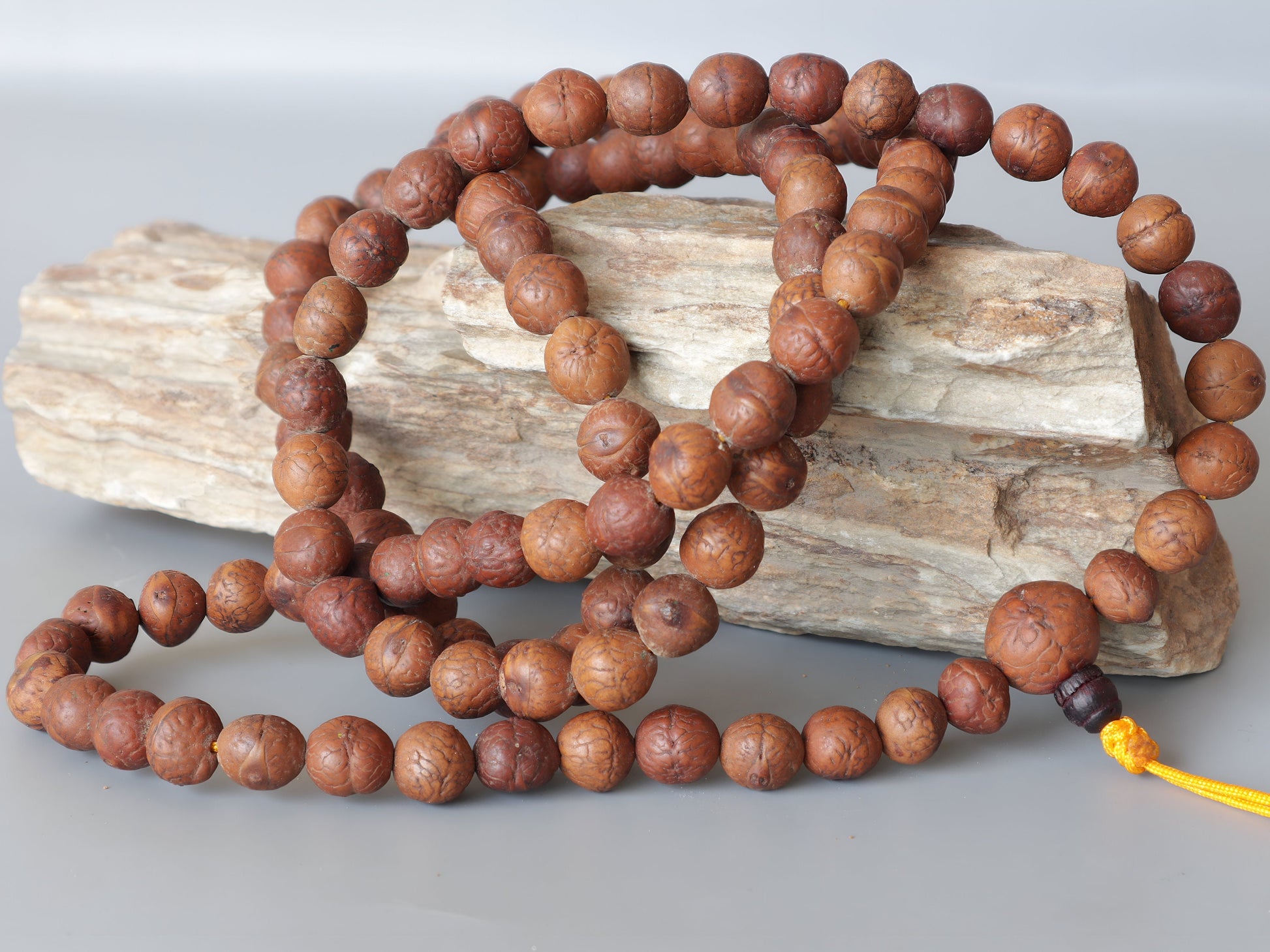 Tibetan Bodhi Seed Mala, Dalai Lama Prayer Beads, Handmade 108 Beads Buddhist Mala From Nepal, Limited Time Free Bodhi Seed Bracelet