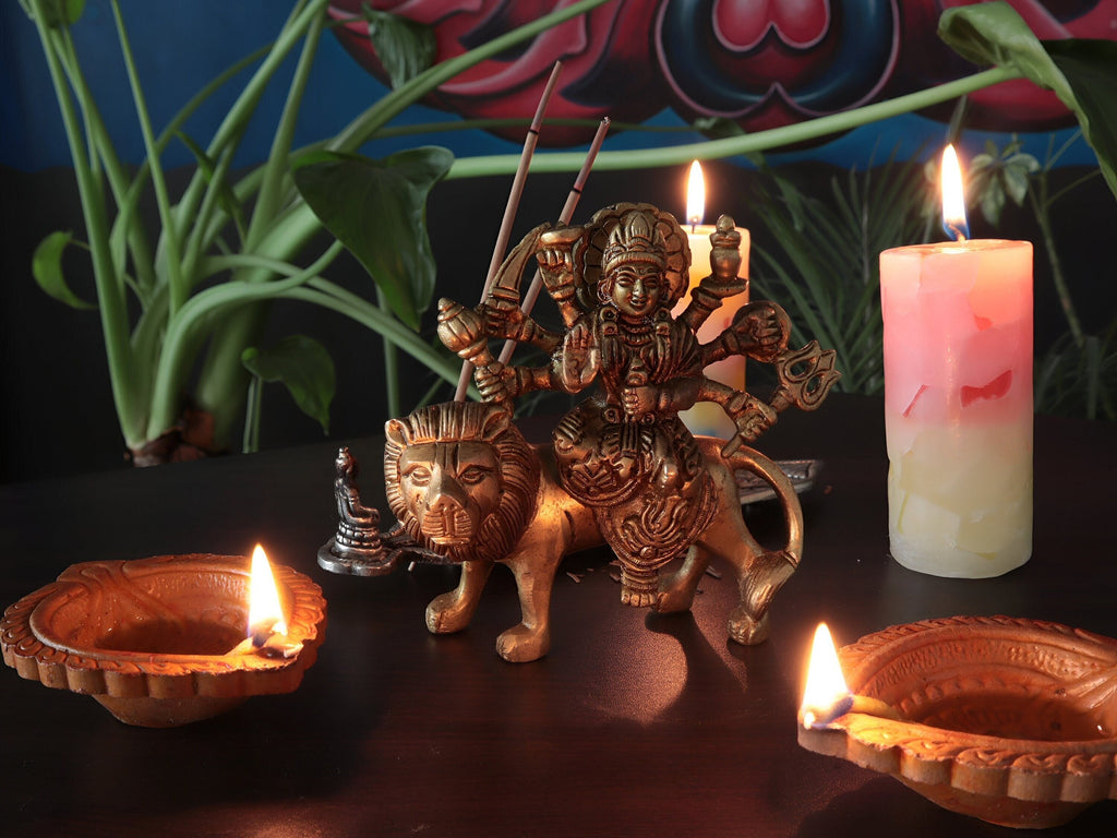 Goddess Ma Durga Brass Statue