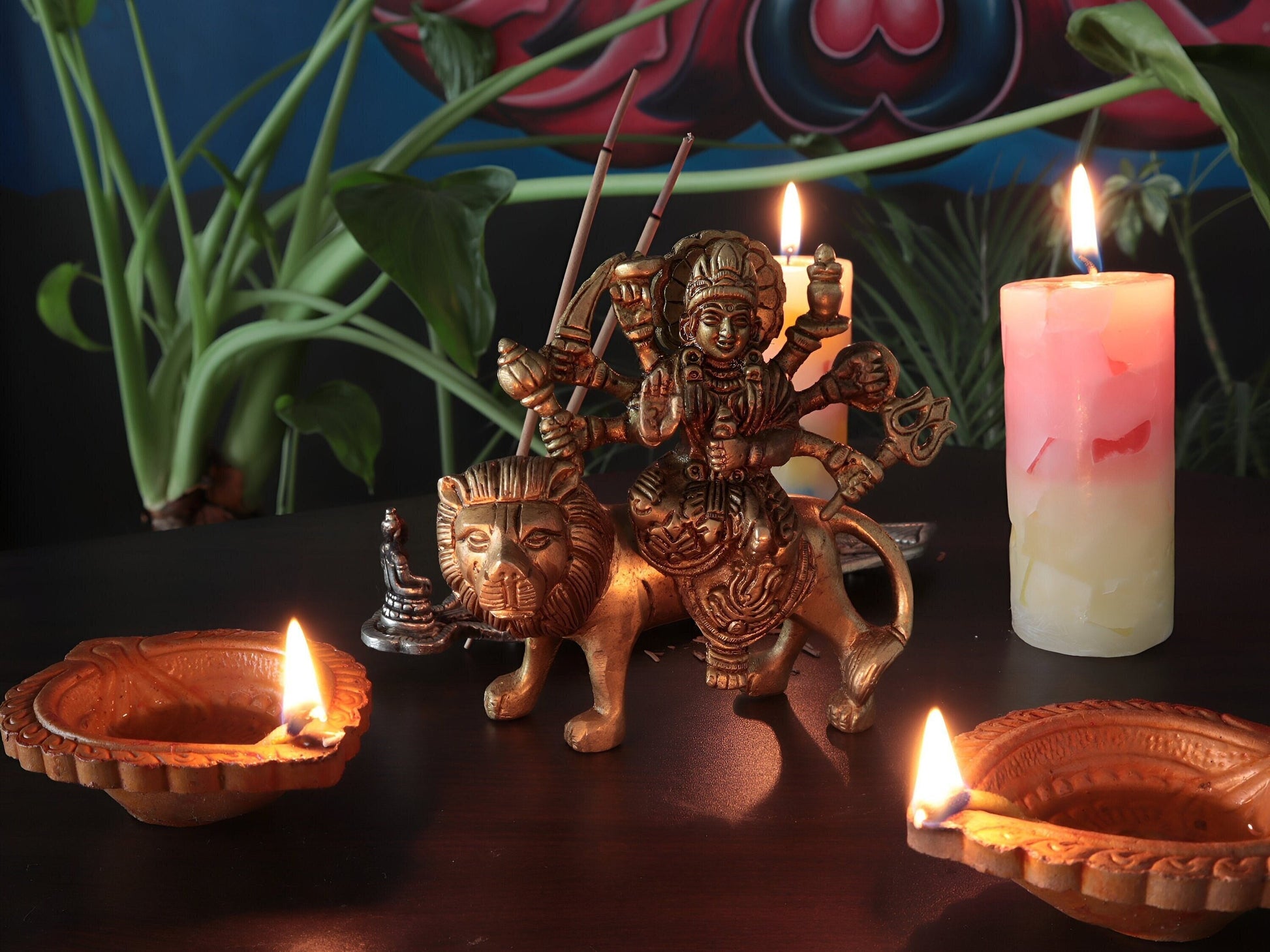 Goddess Ma Durga Brass Statue