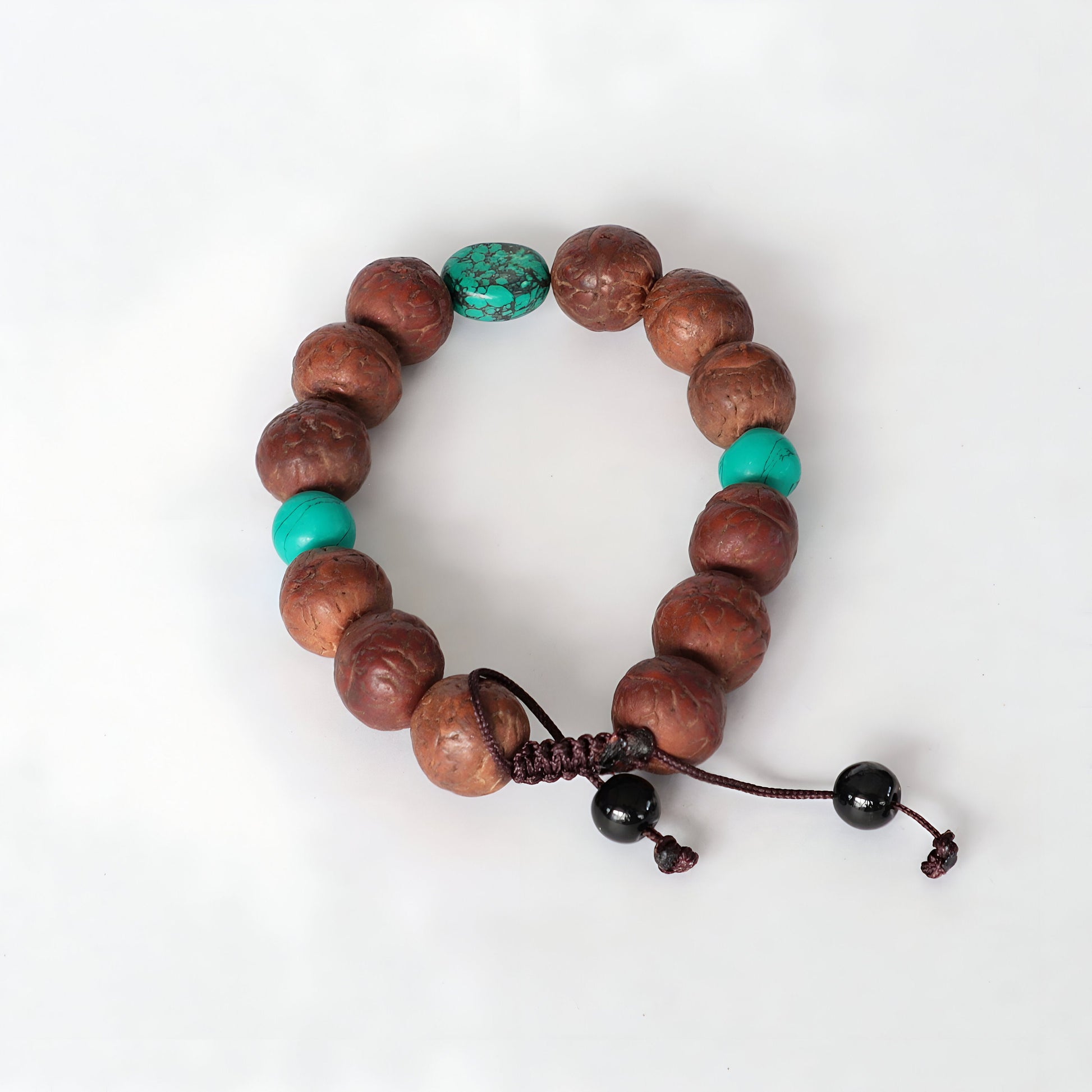 Bodhi Seed Buddhachitta Bracelet, Natural Stones And Seed Adjustable Prayer Beads, Natural Hindu-Buddhist Bracelet