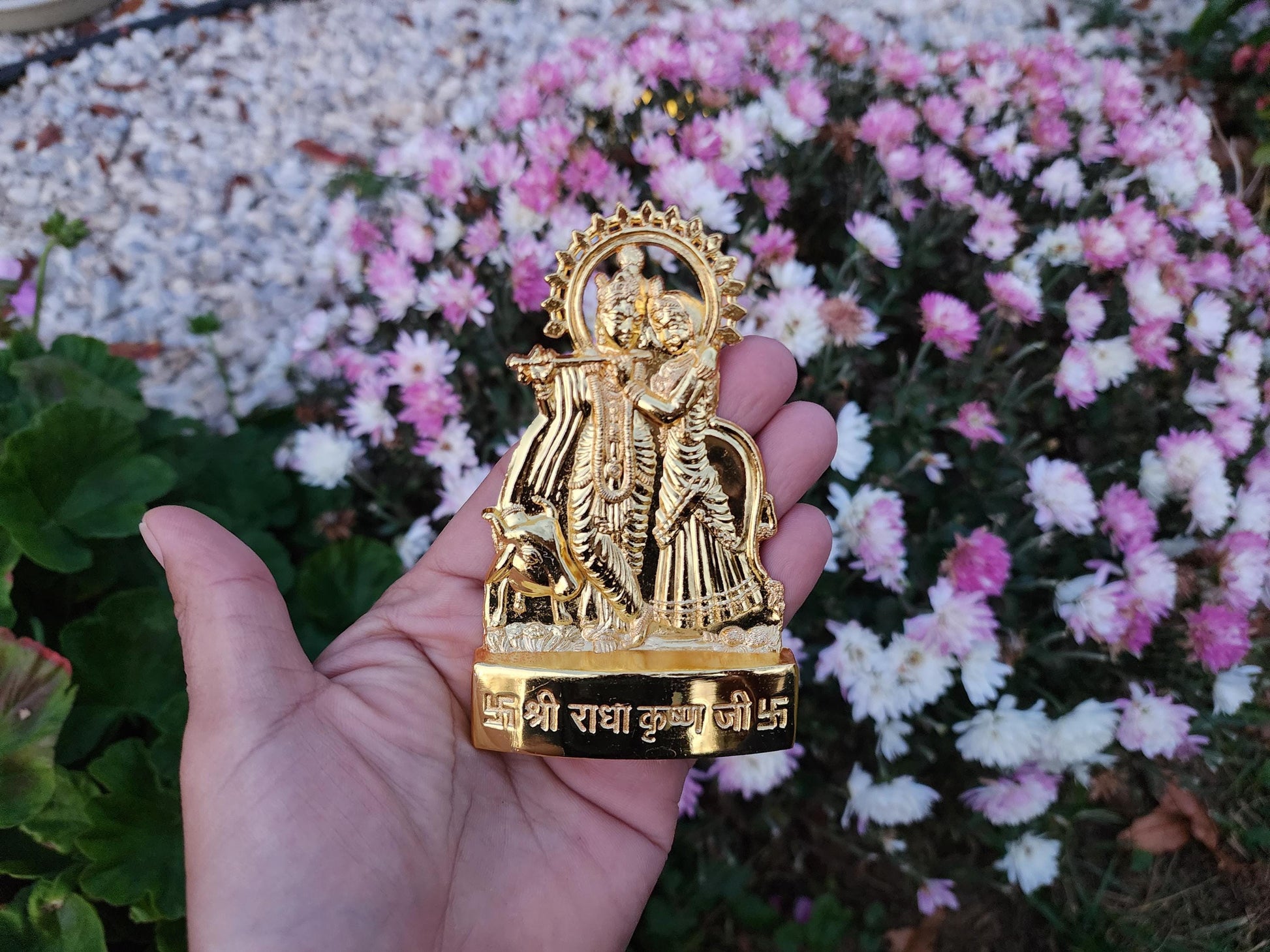 Radha Krishna Statue Five-Metal Idol