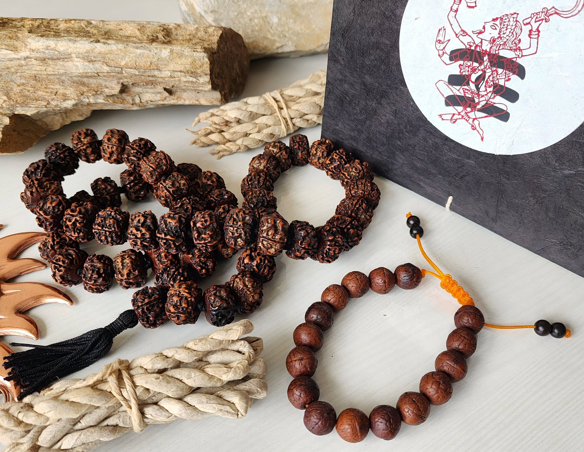 Tibetan Rudraksha Beads Mala