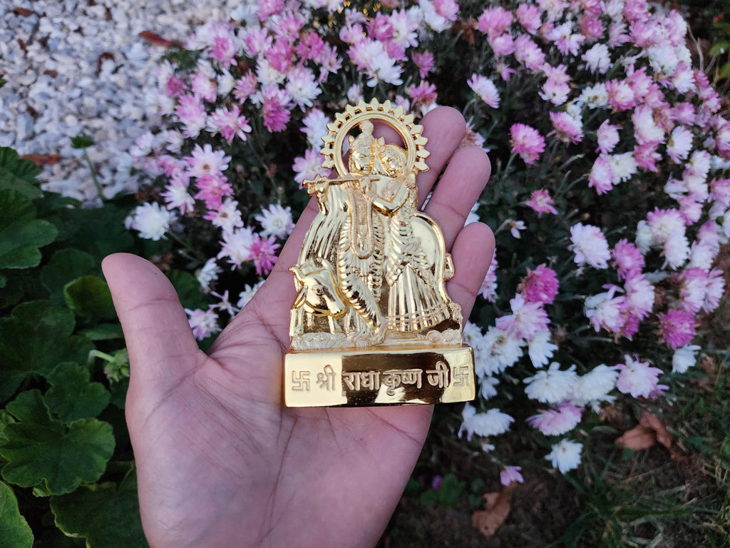 Radha Krishna Statue Five-Metal Idol