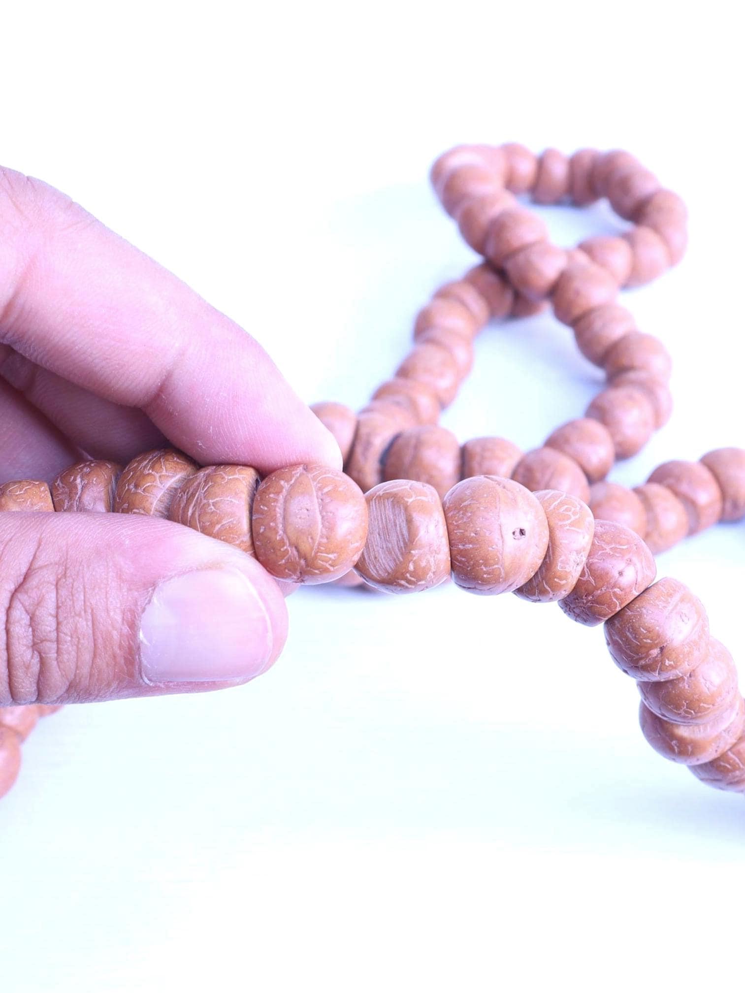 Premium Natural Phoenix Eye Buddhist Japa Prayer Beads, Free Bodhi Bracelet