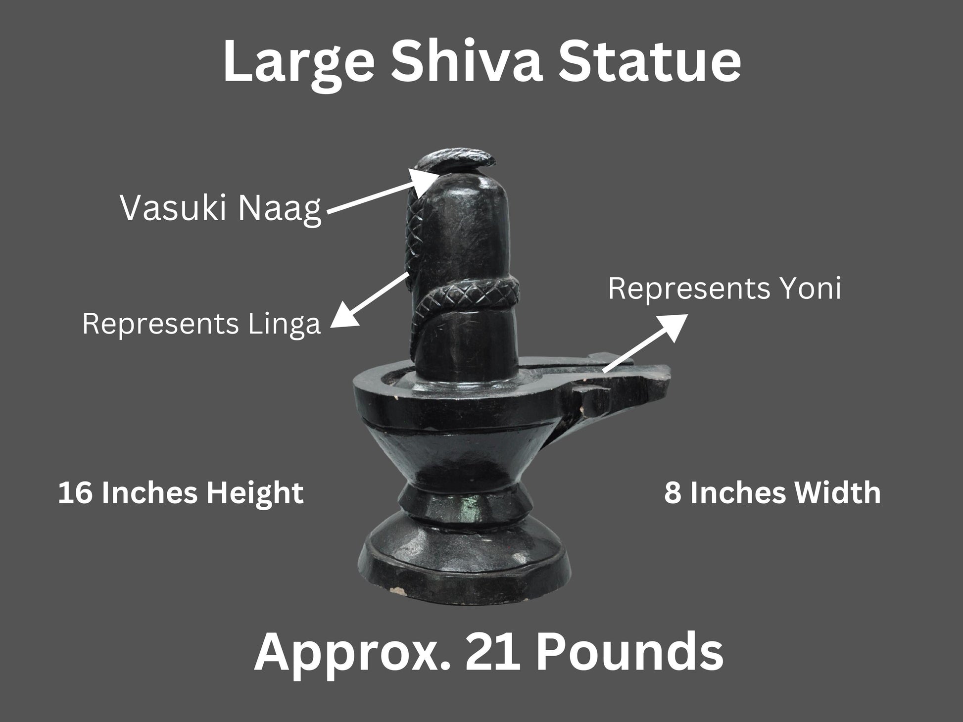 Large Shiva Lingam With Vasuki Naga