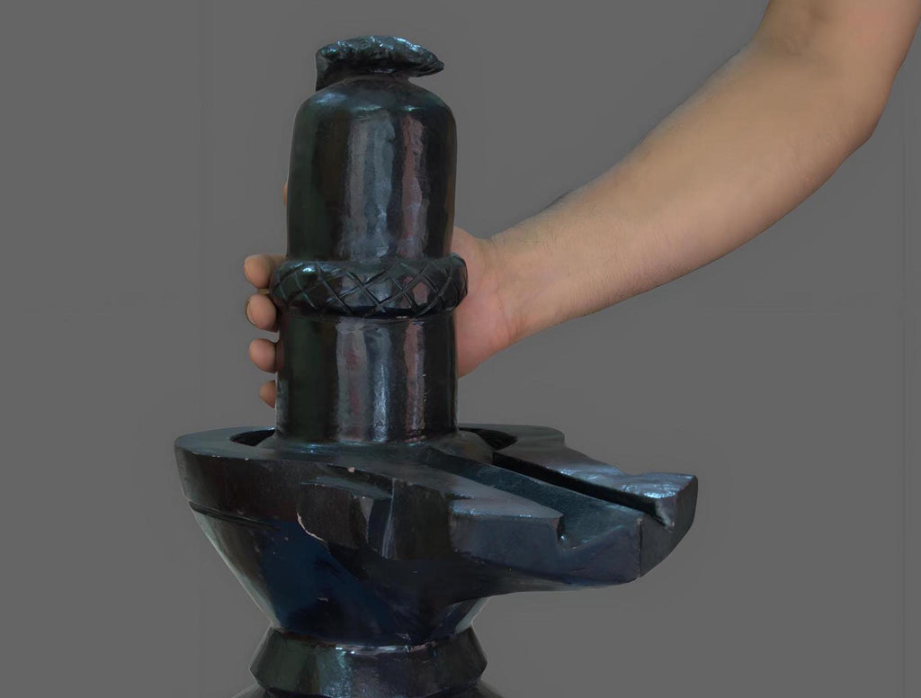 Large Shiva Lingam With Vasuki Naga