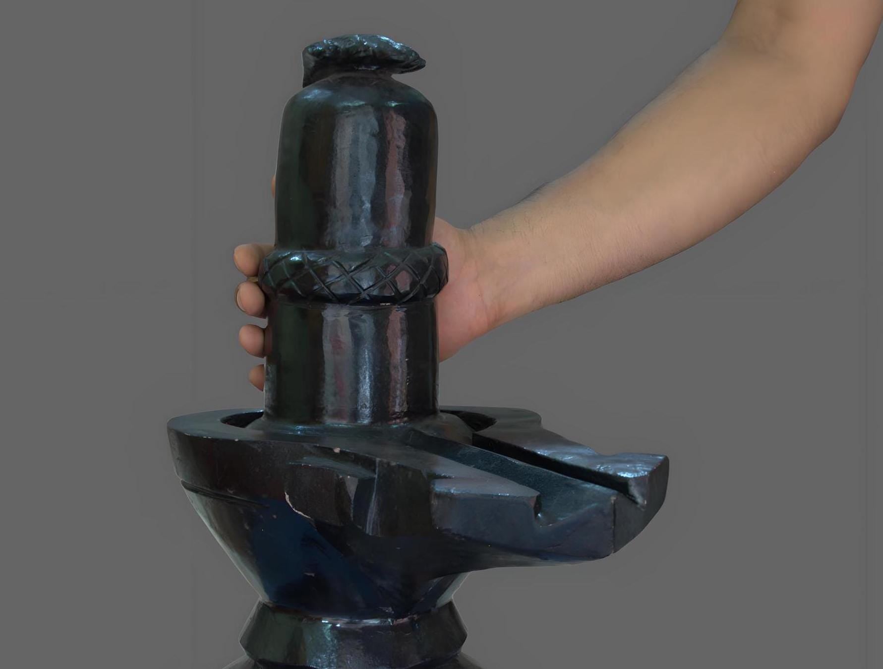 Large Shiva Lingam With Vasuki Naga